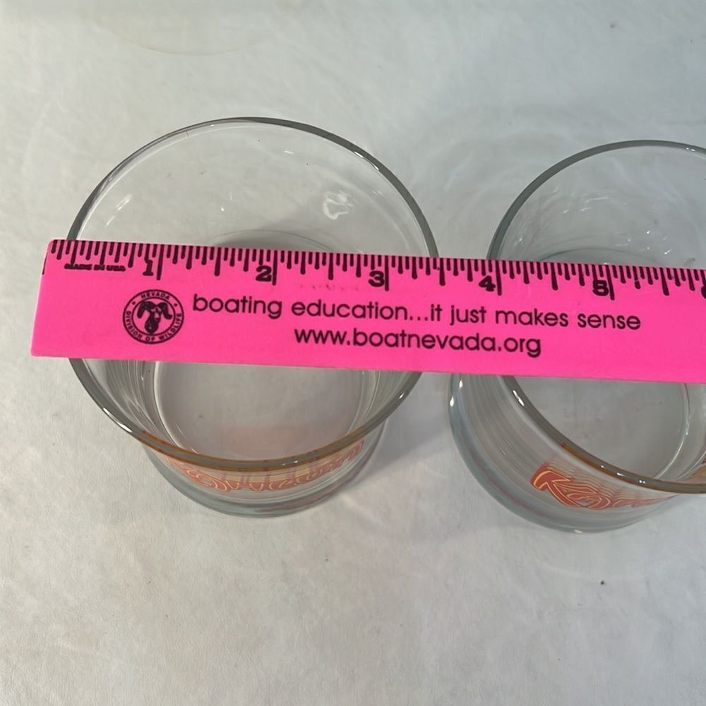 Kahlua Rocks Glasses 10 Oz Each 3 1/2 In Tall 3 1/2 In Round Set 2 Bar Cocktail - Picture 6 of 6